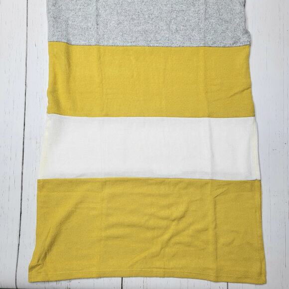 Anthropologie Ella Mara Super Soft Hacci Midi Tank Dress Gray Yellow Cream Small - Picture 4 of 8